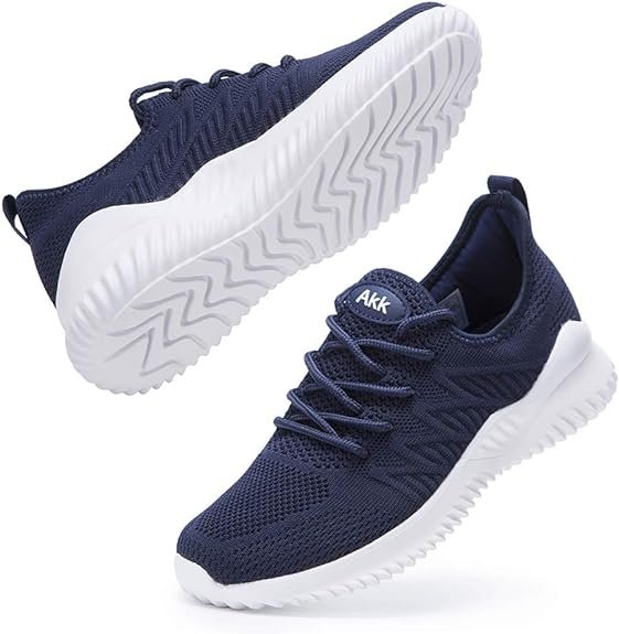 Akk Womens Walking Tennis Shoes - Slip On Memory Foam Lightweight Casual Sneakers for Gym Travel Work